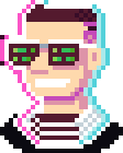 hakluke mark: pixel avatar with sunglasses