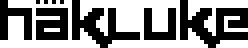 hakluke wordmark in solid black on a light background